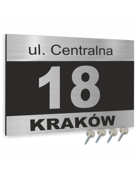 Tabliczka Tablica ADRESOWA ALUMINIOWA z wkrętami różne wzory dibond 40x30 cm