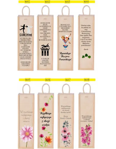 SKRZYNKA NA WINO podziękowanie dla rodziców alkoho