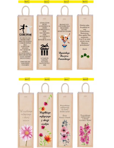 SKRZYNKA NA WINO podziękowanie dla rodziców alkoho