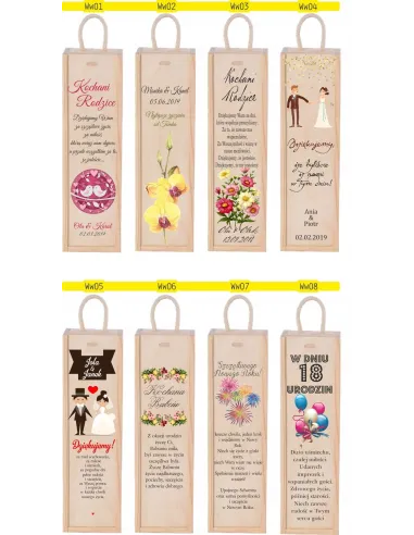 SKRZYNKA NA WINO podziękowanie dla rodziców alkoho