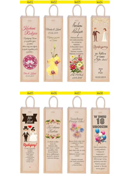 SKRZYNKA NA WINO podziękowanie dla rodziców alkoho