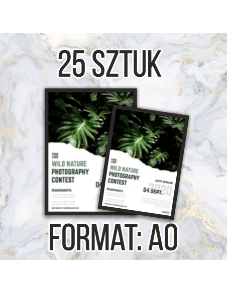 Plakaty A0 25 sztuk + projekt gratis