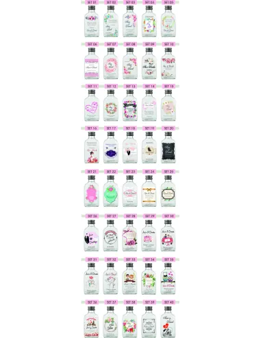 BUTELECZKI WESELNE Z NADRUKIEM UV 100ML - 150 szt.