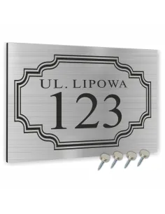 METALOWA TABLICA ADRESOWA NAZWA ULICY ALUMINIUM napis w ramce 40x30 cm dibond