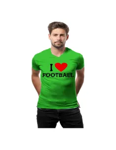 Koszulka z nadrukiem I love football dla fana piłkarskiego