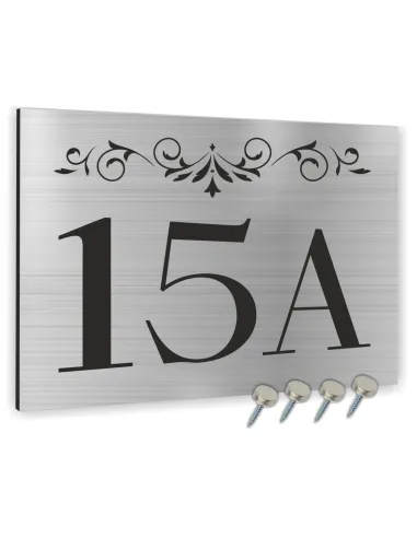 TABLICZKA ADRESOWA NUMER DOMU SZYLD - ALUMINIUM z wzorkami 40x30 cm dibond