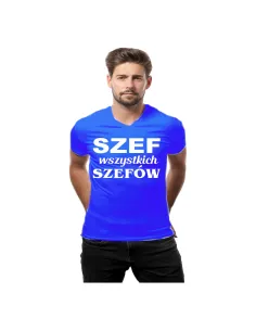 Koszulka z nadrukiem szef wszystkich szefów prezent dla szefa