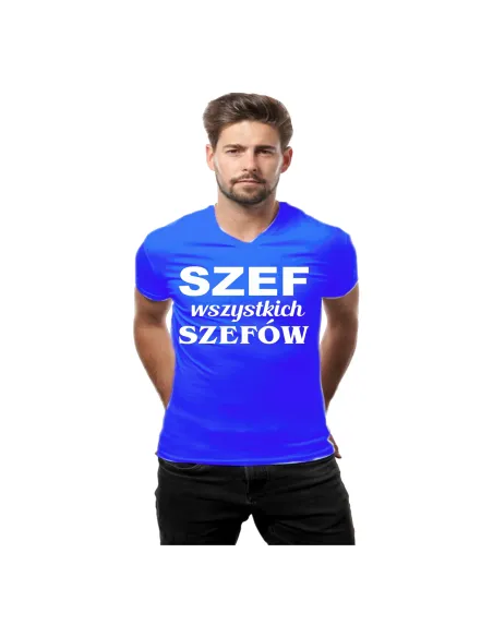 Koszulka z nadrukiem szef wszystkich szefów prezent dla szefa