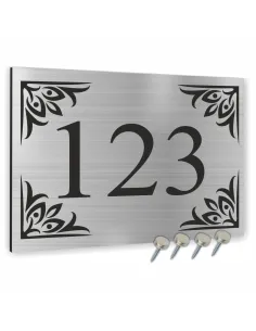 TABLICA ADRESOWA METAL NUMER DOMU POSESJI dibond dowolny wzór 40x30 cm
