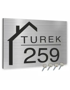 TABLICA ADRESOWA z numerem domu z różnymi motywami DIBOND 40x30 cm