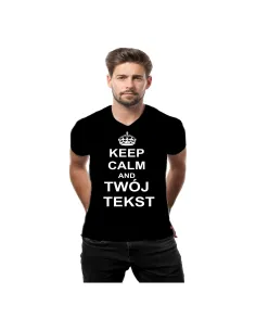 Koszulka z nadrukiem keep calm and twój tekst