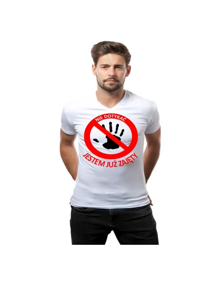 Koszulka prezent dla chłopaka z nadrukiem jestem już zajęty