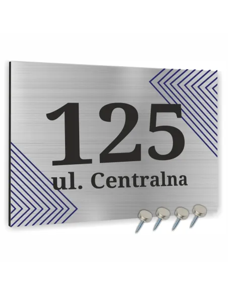 NUMER NA BUDYNEK dom Tabliczka ALUMINIUM delikatny wzór 40x30cm dibond
