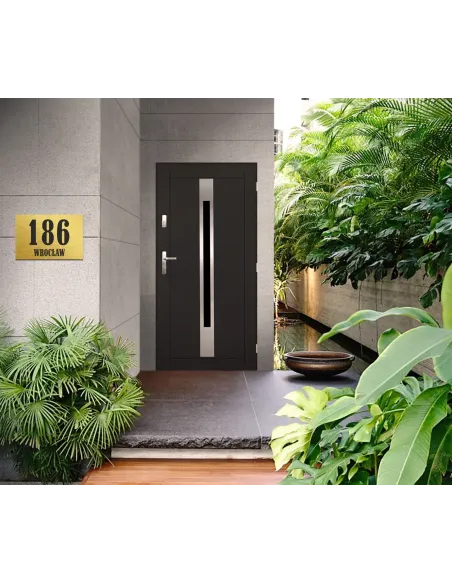 NUMER NA BUDYNEK dom Tabliczka ALUMINIUM delikatny motyw 40x30cm dibond