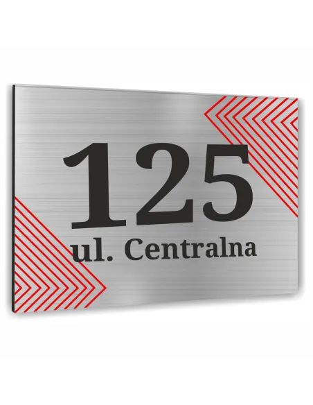 NUMER NA BUDYNEK dom Tabliczka ALUMINIUM delikatny motyw 40x30cm dibond