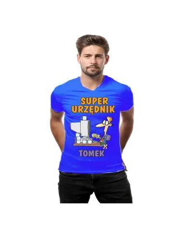 Koszulka z nadrukiem super urzędnik
