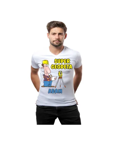 Koszulka z nadrukiem super geodeta