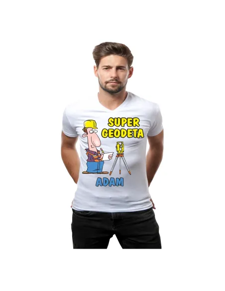 Koszulka z nadrukiem super geodeta