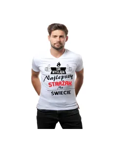 Koszulka z nadrukiem tak wygląda najlepszy strażak na świecie