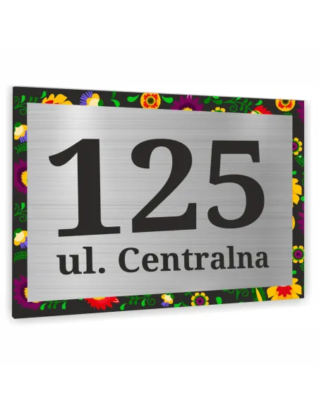 METALOWA TABLICA ADRESOWA NAZWA ULICY ALUMINIUM styl ludowy 40x30cm dibond