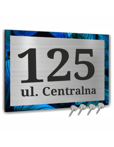 NUMER NA BUDYNEK Tabliczka ALUMINIUM 3D kolorowy nadruk drugoplanowy 40x30cm dibond
