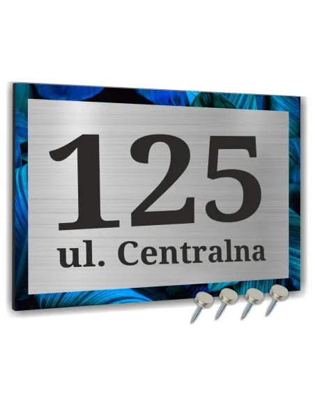 NUMER NA BUDYNEK Tabliczka ALUMINIUM 3D kolorowy nadruk drugoplanowy 40x30cm dibond