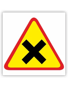 Znak drogowy Tablica informacyjna A-5 skrzyżowanie dróg - znak ostrzegawczy 30x30 cm