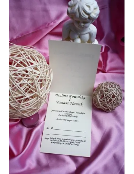 Zaproszenia Ślubne Minimalistyczne Kartka z Kalendarza