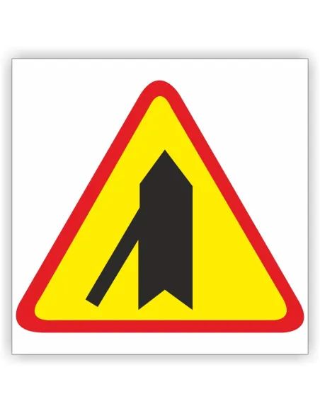 Znak drogowy Tablica informacyjna A-6e wlot drogi jednokierunkowej z lewej strony - znak ostrzegawczy 30x30 cm