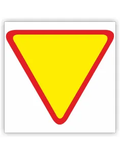 Znak drogowy Tablica informacyjna A-7 ustąp pierwszeństwa - znak ostrzegawczy 30x30 cm