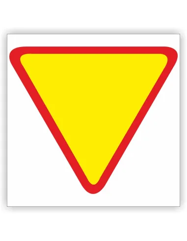 Znak drogowy Tablica informacyjna A-7 ustąp pierwszeństwa - znak ostrzegawczy 30x30 cm