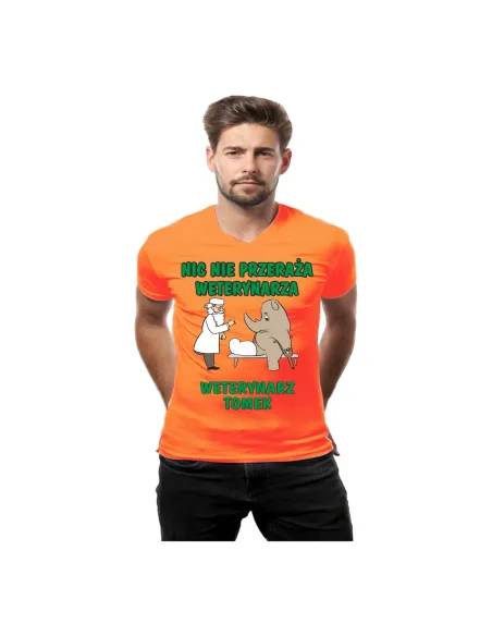 Koszulka z nadrukiem nic nie przeraża weterynarza weterynarz