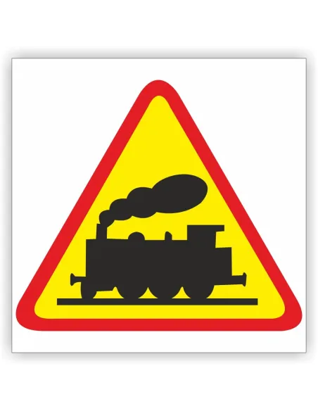 Znak drogowy Tablica informacyjna A-10 przejazd kolejowy bez zapór - znak ostrzegawczy 30x30 cm