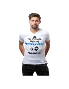 Koszulka z nadrukiem tak wygląda najlepszy weterynarz na świecie