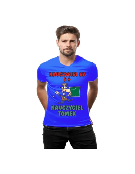 Koszulka z nadrukiem nauczyciel na 5 +