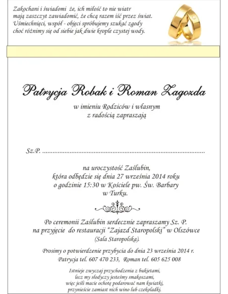 ZAPROSZENIA ślubne perłowe Glamour z wstążką i ornamentem