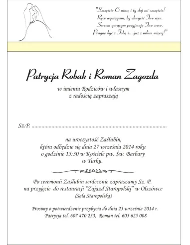 ZAPROSZENIA ślubne perłowe Glamour z wstążką i ornamentem