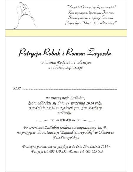 ZAPROSZENIA ślubne perłowe Glamour z wstążką i ornamentem