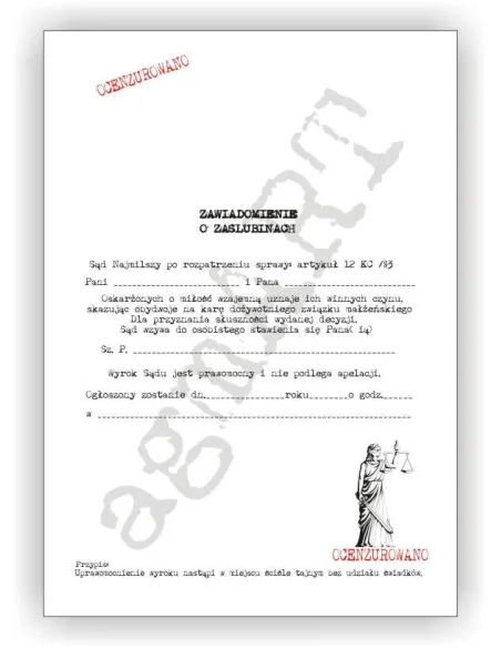 ZAPROSZENIA ślubne - zawiadomienie o zaślubinach