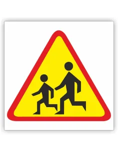 Znak drogowy Tablica informacyjna A-17 dzieci - znak ostrzegawczy 30x30 cm