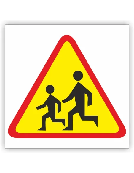 Znak drogowy Tablica informacyjna A-17 dzieci - znak ostrzegawczy 30x30 cm