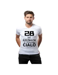 Koszulka z nadrukiem na urodziny 18 20 30 40 50 60 70 lat rzeźbiłem to wspaniałe ciało