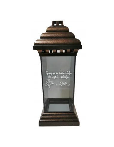 ZNICZ LAMPION z grawerem na Wszystkich Świętych