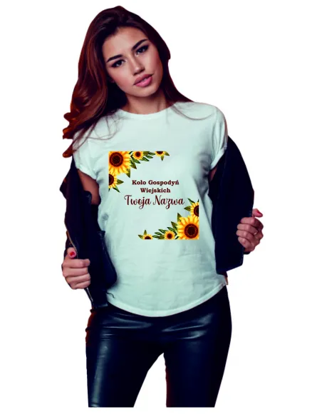 Koszulka nadruk DLA koła gospodyń wiejskich Z TWOJĄ MIEJCOWOŚCIĄ KGW