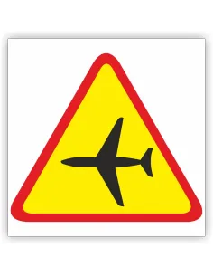 Znak drogowy Tablica informacyjna A-26 lotnisko - znak ostrzegawczy 30x30 cm