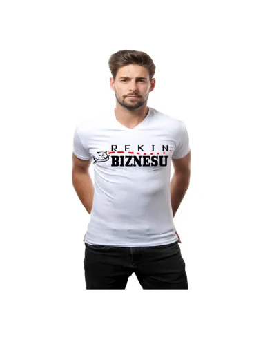 Koszulka z nadrukiem rekin biznesu