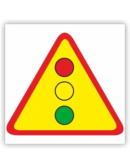 Znak drogowy Tablica informacyjna A-29 sygnały świetlne - znak ostrzegawczy 30x30 cm