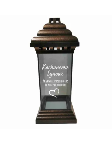ZNICZ LAMPION z GRAWEREM Kochanem Synowi dla Syna