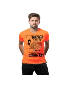 Koszulka z nadrukiem czarny kot