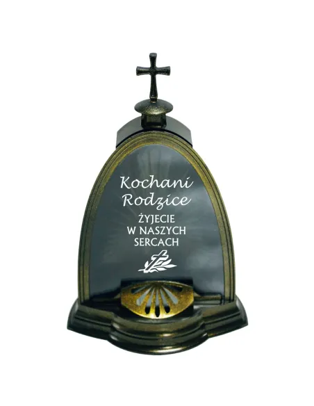 ZNICZ LATARENKA KOPUŁA złota z podpisem datą